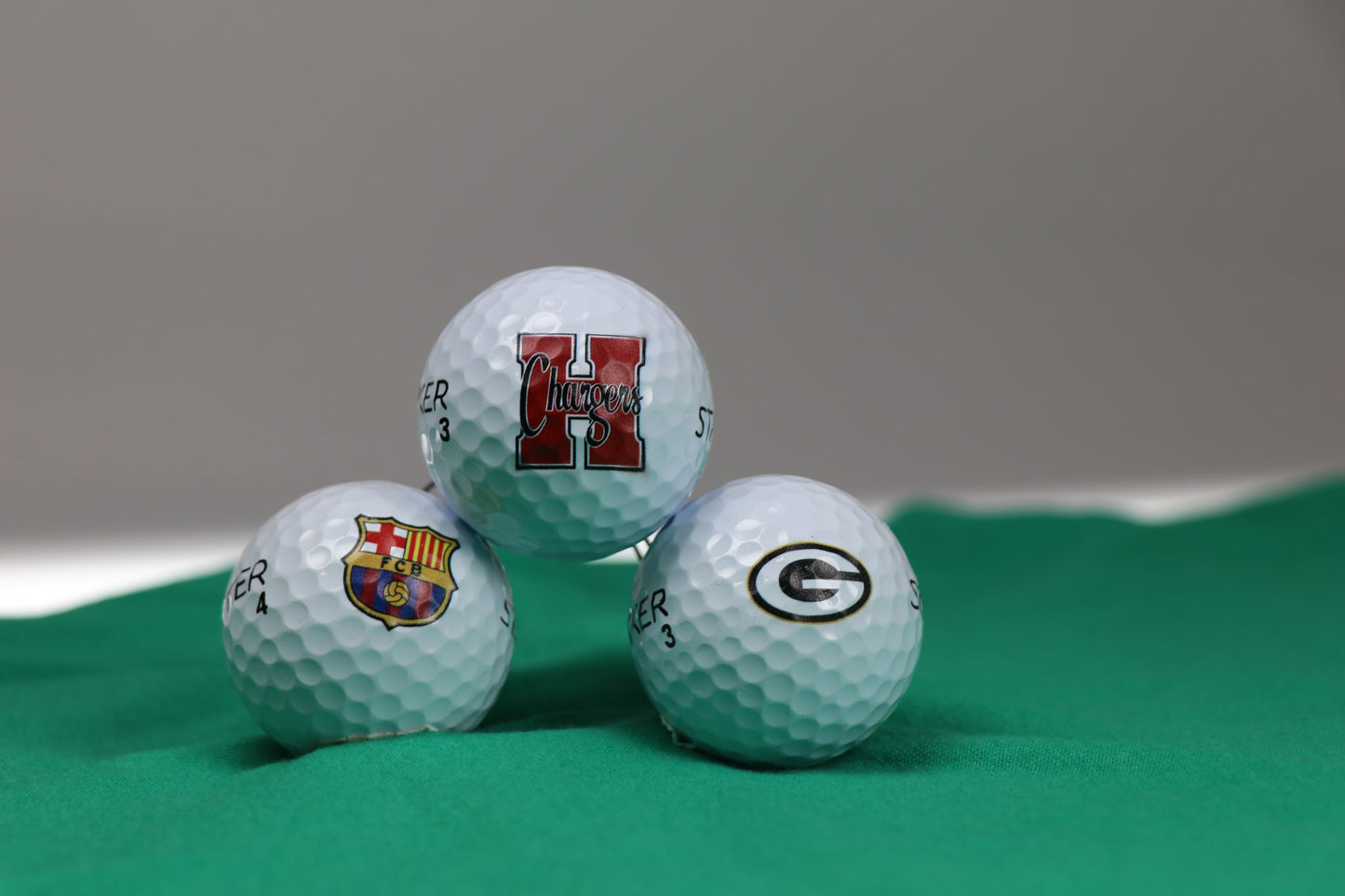 6 Custom Golf Balls (Black & White)