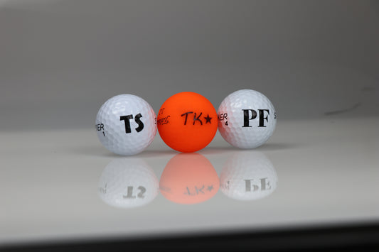 3 Custom Golf Balls (Black & White)